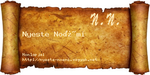Nyeste Noémi névjegykártya